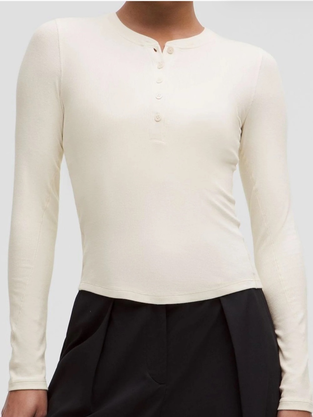 LULULEMON HOLD TIGHT HENLEY TOP SIZE 2 EUC